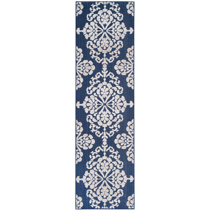 SAFAVIEH Cottage Collection COT908A Navy / Creme Rug Image 1