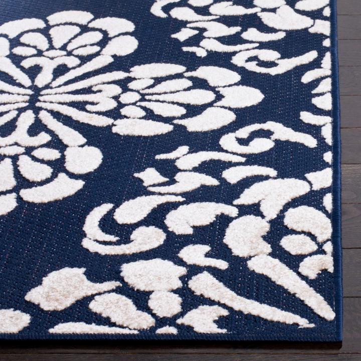 SAFAVIEH Cottage Collection COT908A Navy / Creme Rug Image 4