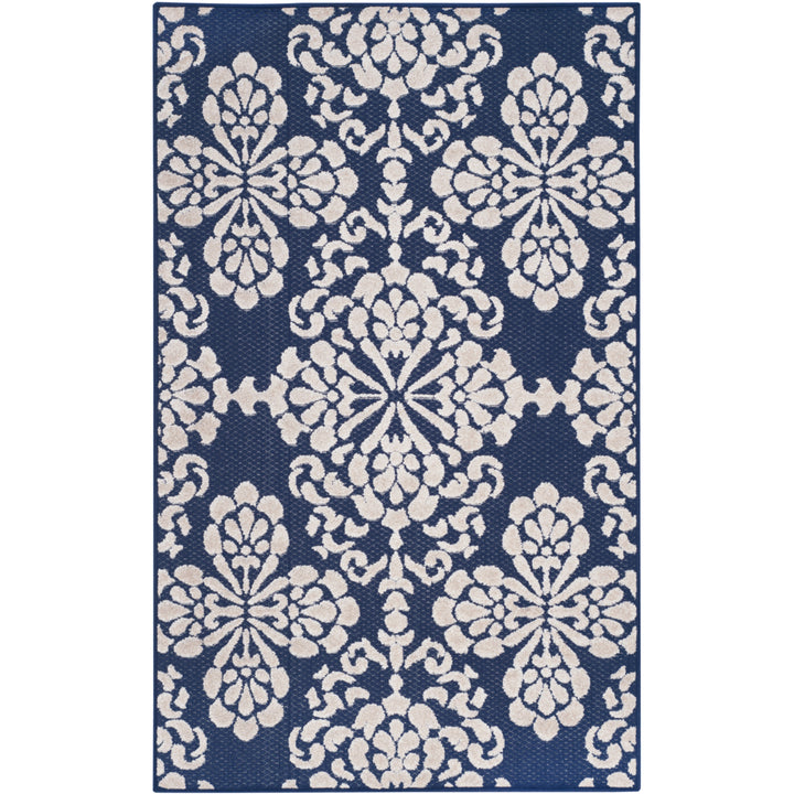 SAFAVIEH Cottage Collection COT908A Navy / Creme Rug Image 5