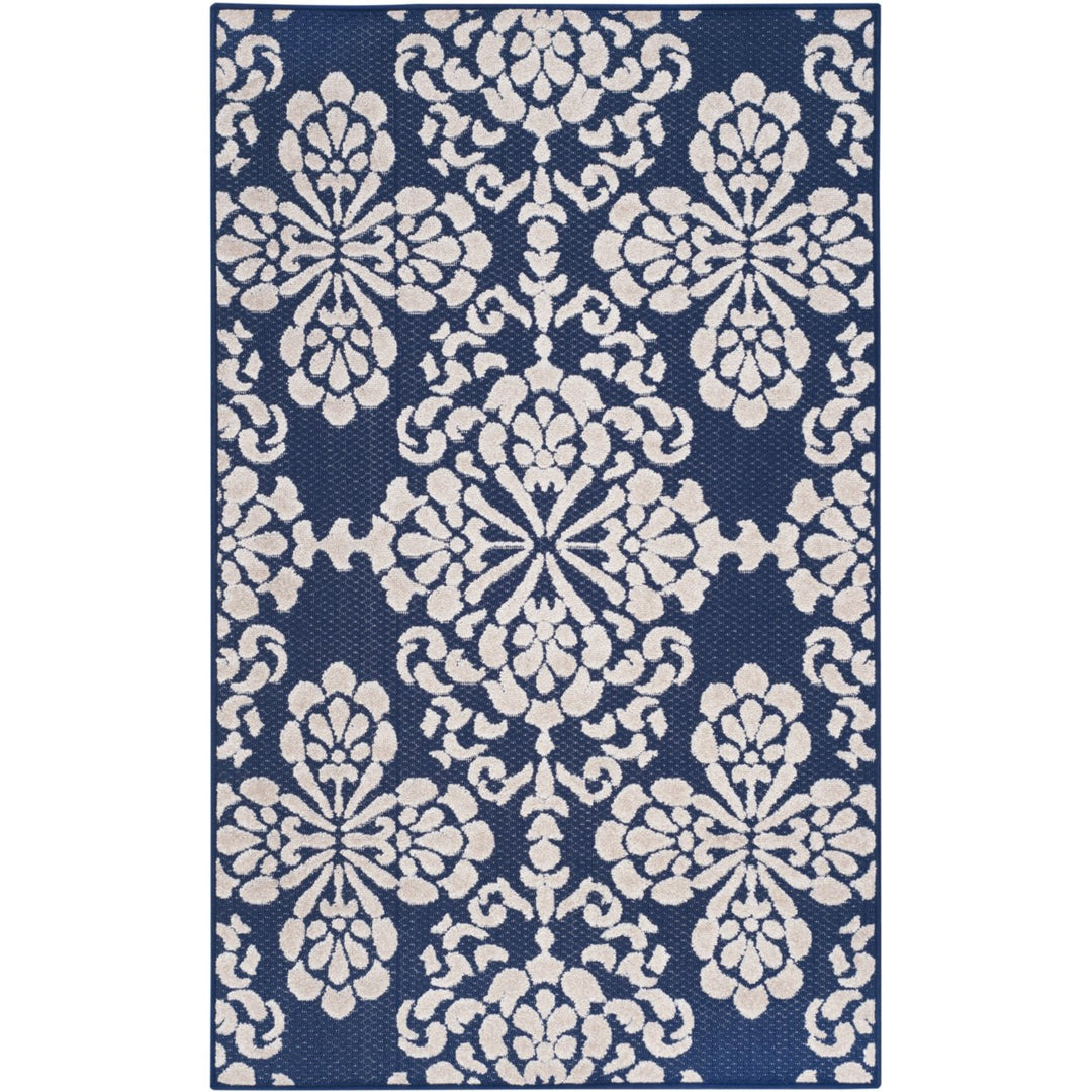 SAFAVIEH Cottage Collection COT908A Navy / Creme Rug Image 1