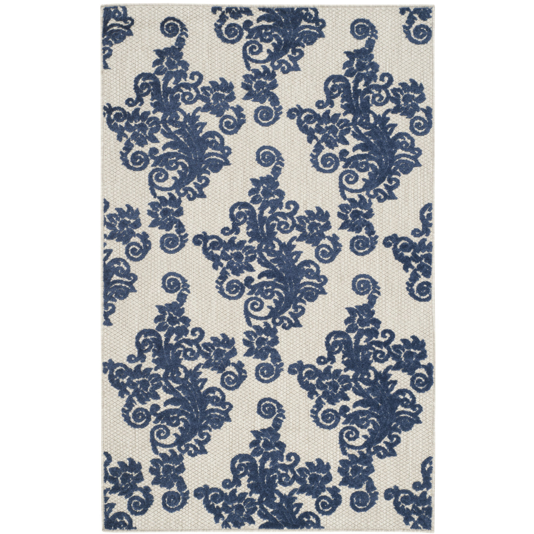 SAFAVIEH Cottage COT909B Light Grey / Royal Blue Rug Image 6