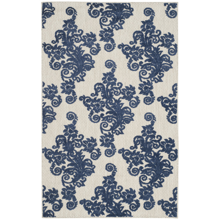 SAFAVIEH Cottage COT909B Light Grey / Royal Blue Rug Image 6