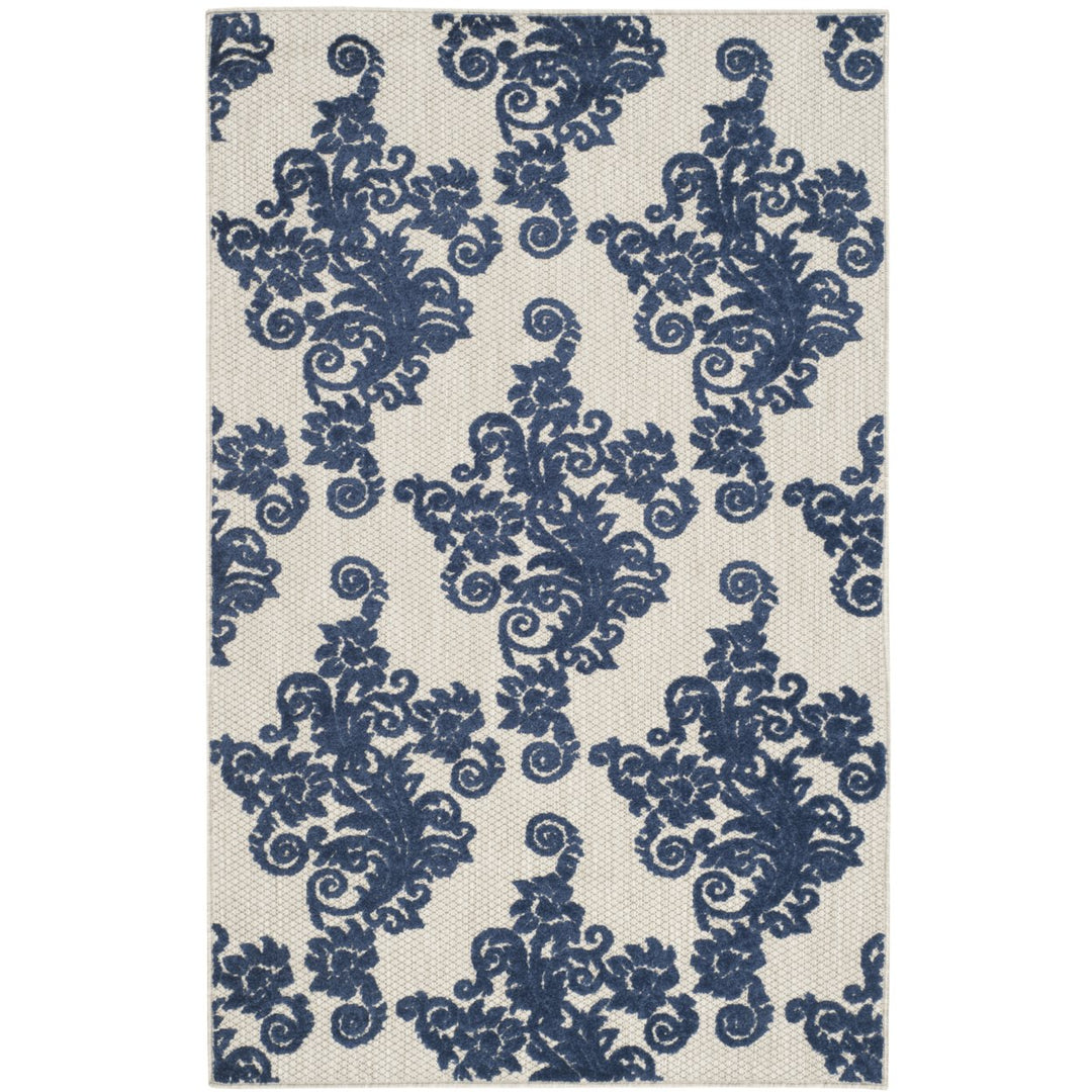 SAFAVIEH Cottage COT909B Light Grey / Royal Blue Rug Image 1