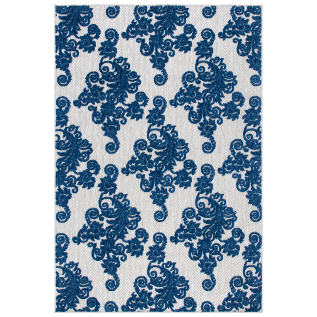 SAFAVIEH Cottage COT909B Light Grey / Royal Blue Rug Image 7