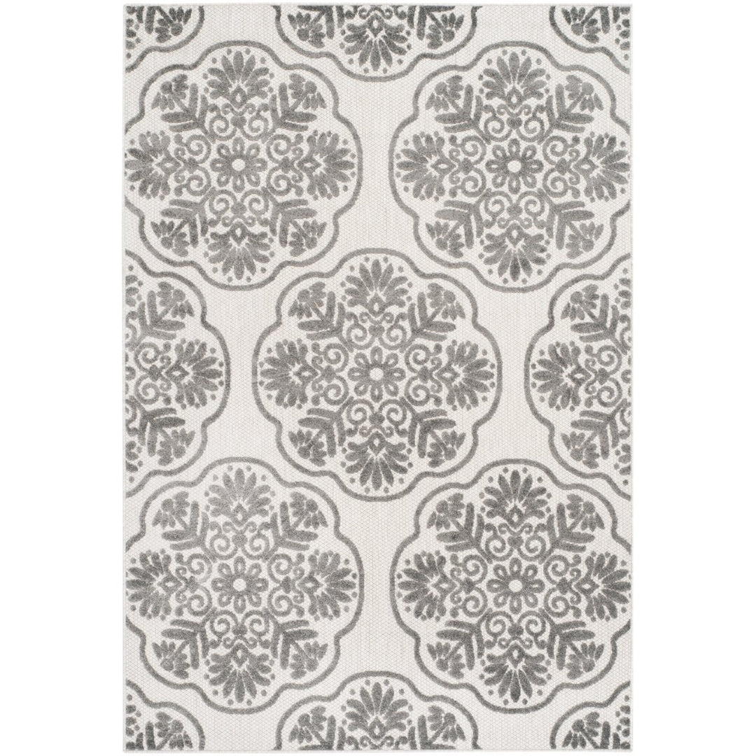 SAFAVIEH Cottage Collection COT911C Cream / Grey Rug Image 1