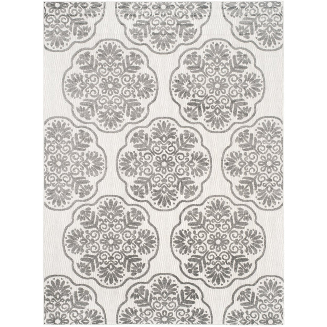 SAFAVIEH Cottage Collection COT911C Cream / Grey Rug Image 1