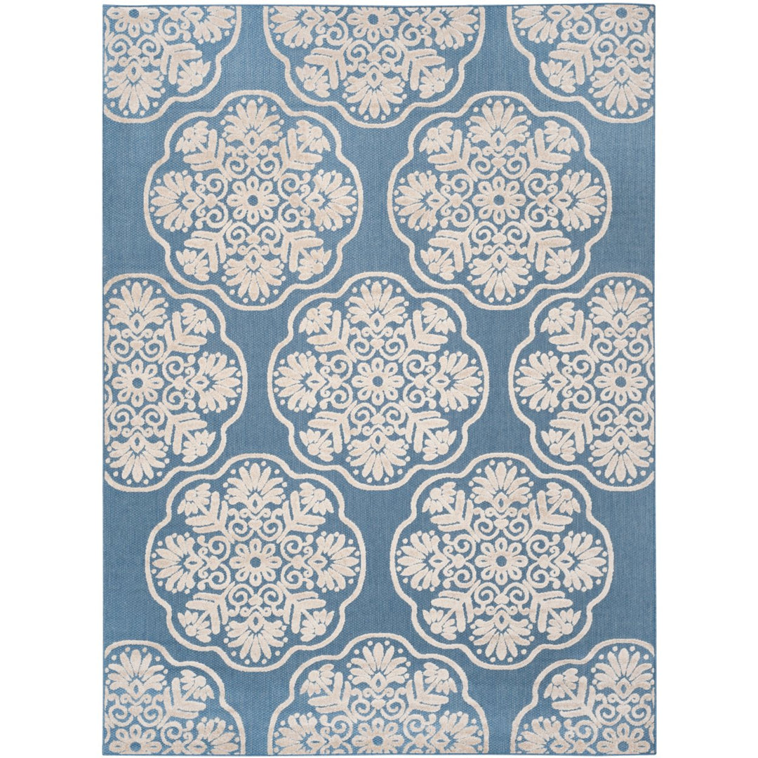 SAFAVIEH Cottage COT911F Light Blue / Beige Rug Image 1