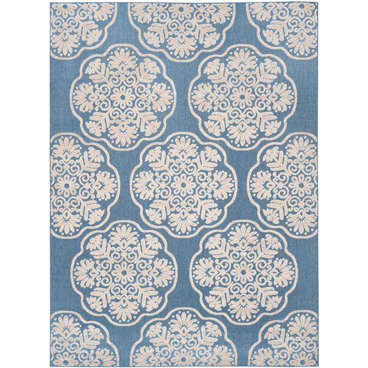 SAFAVIEH Cottage COT911F Light Blue / Beige Rug Image 1