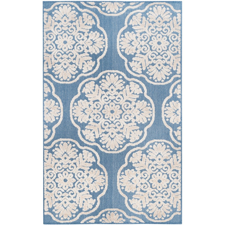 SAFAVIEH Cottage COT911F Light Blue / Beige Rug Image 5