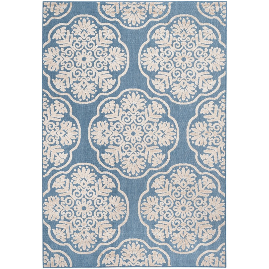 SAFAVIEH Cottage COT911F Light Blue / Beige Rug Image 6