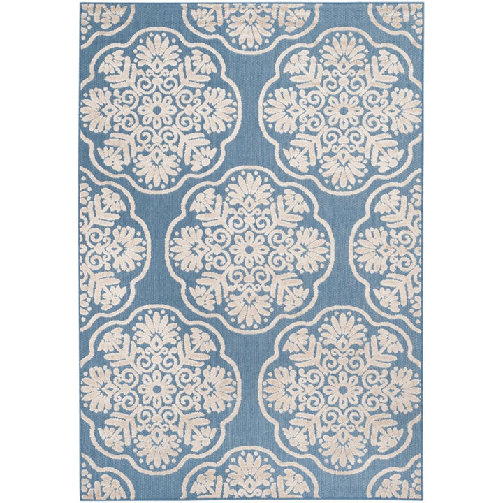 SAFAVIEH Cottage COT911F Light Blue / Beige Rug Image 6