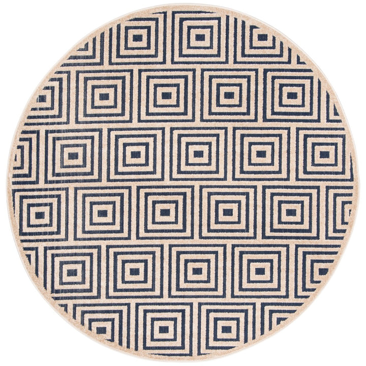 SAFAVIEH Cottage Collection COT941A Navy / Creme Rug Image 4