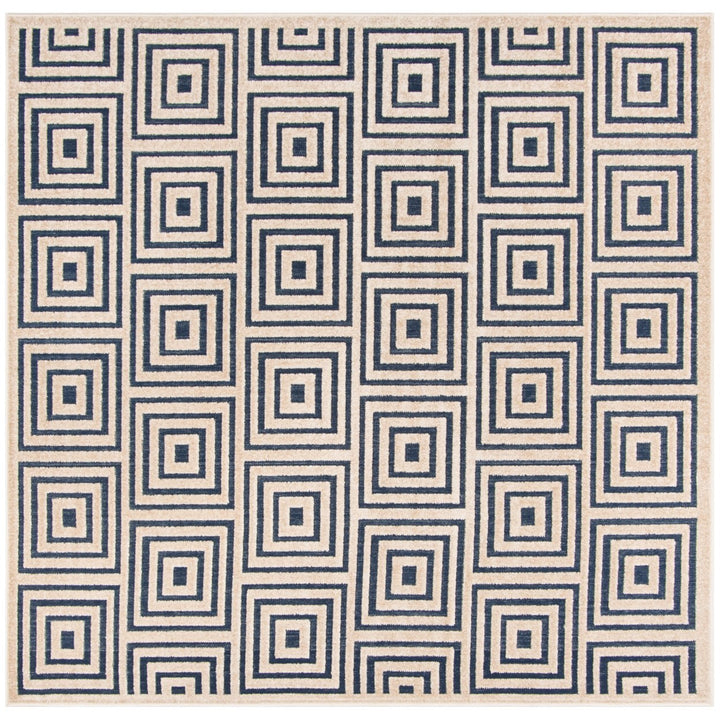 SAFAVIEH Cottage Collection COT941A Navy / Creme Rug Image 6