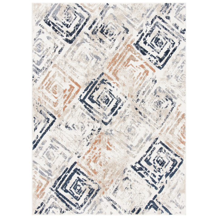 SAFAVIEH Coppertone Collection CPN324A Ivory / Navy Rug Image 10