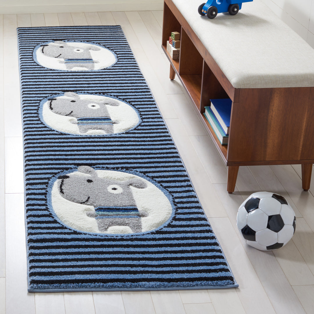 SAFAVIEH Carousel Kids Collection CRK126N Navy/Ivory Rug Image 9