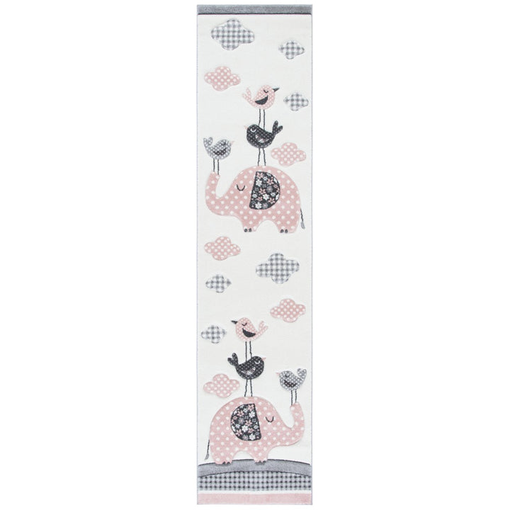 SAFAVIEH Carousel Kids Collection CRK127P Pink/Ivory Rug Image 1