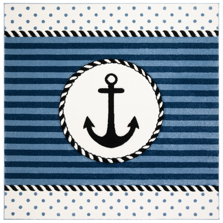 SAFAVIEH Carousel Kids Collection CRK124N Navy/Ivory Rug Image 6