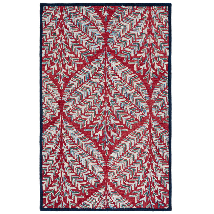 SAFAVIEH Capri Collection CPR208Q Handmade Red/Green Rug Image 1