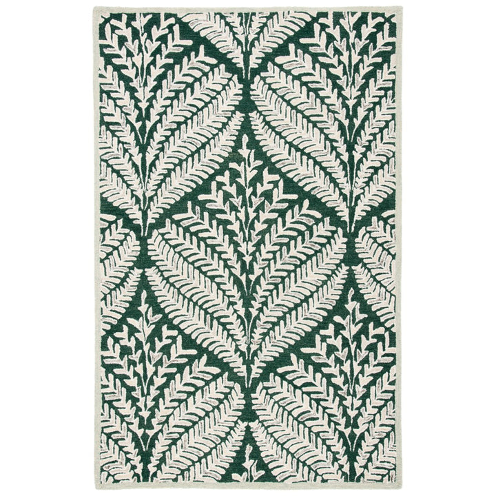 SAFAVIEH Capri CPR208Y Handmade Dark Green / Ivory Rug Image 3