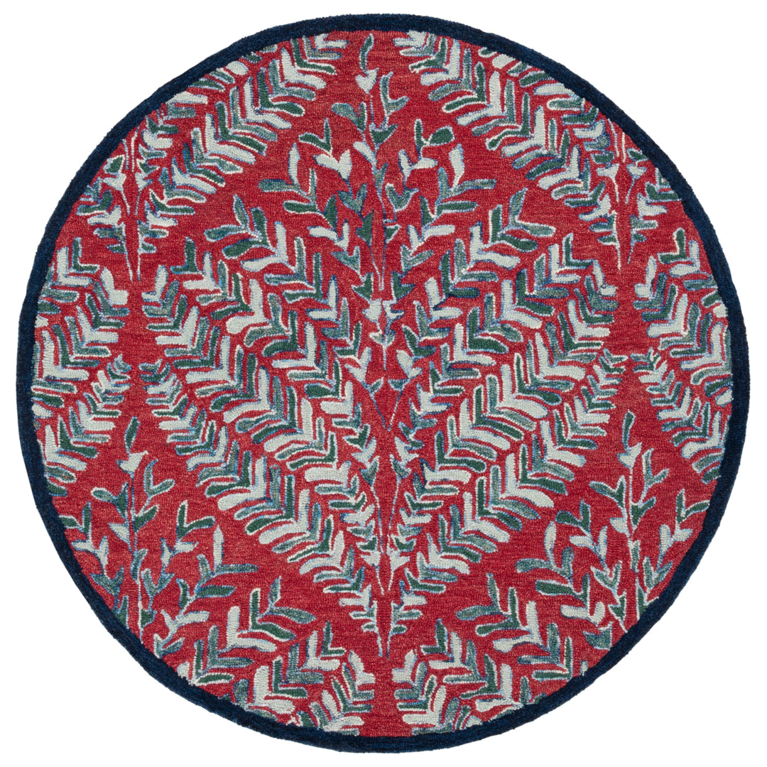 SAFAVIEH Capri Collection CPR208Q Handmade Red/Green Rug Image 4