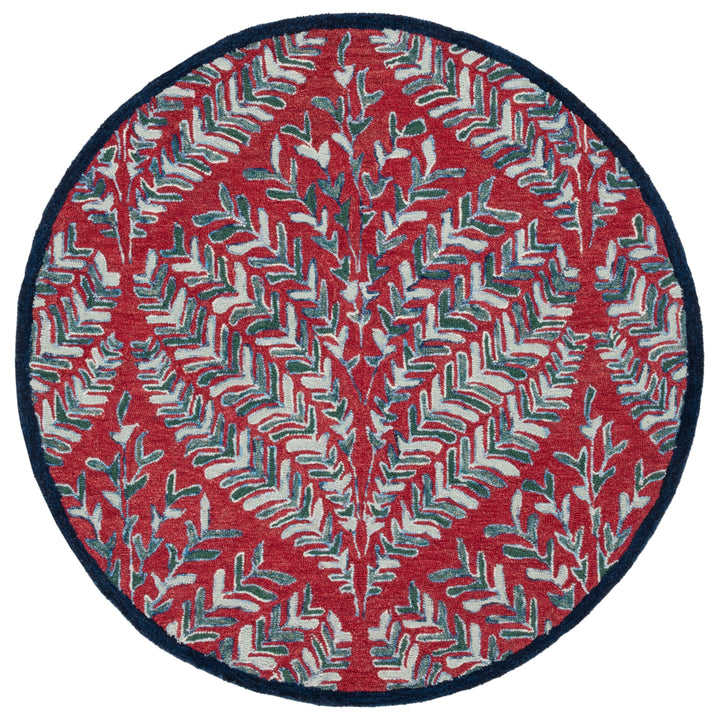 SAFAVIEH Capri Collection CPR208Q Handmade Red/Green Rug Image 4