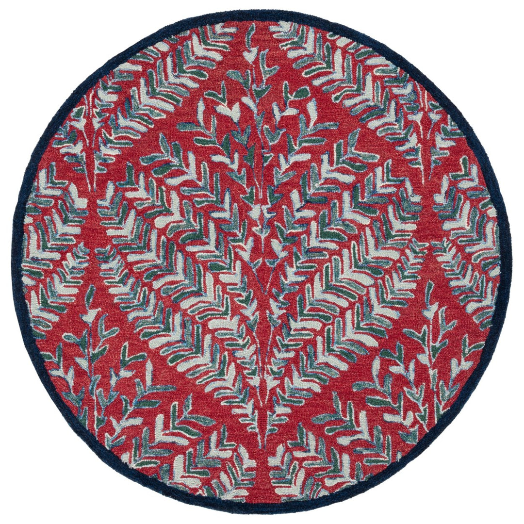 SAFAVIEH Capri Collection CPR208Q Handmade Red/Green Rug Image 1