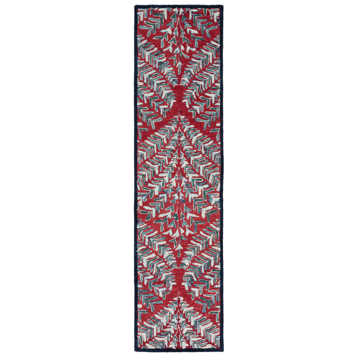 SAFAVIEH Capri Collection CPR208Q Handmade Red/Green Rug Image 5