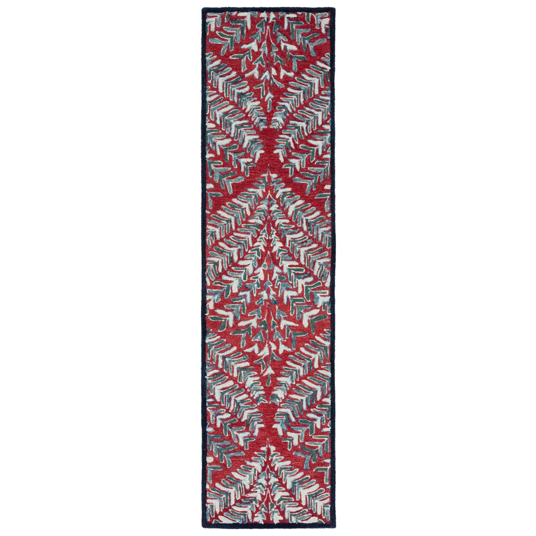 SAFAVIEH Capri Collection CPR208Q Handmade Red/Green Rug Image 1