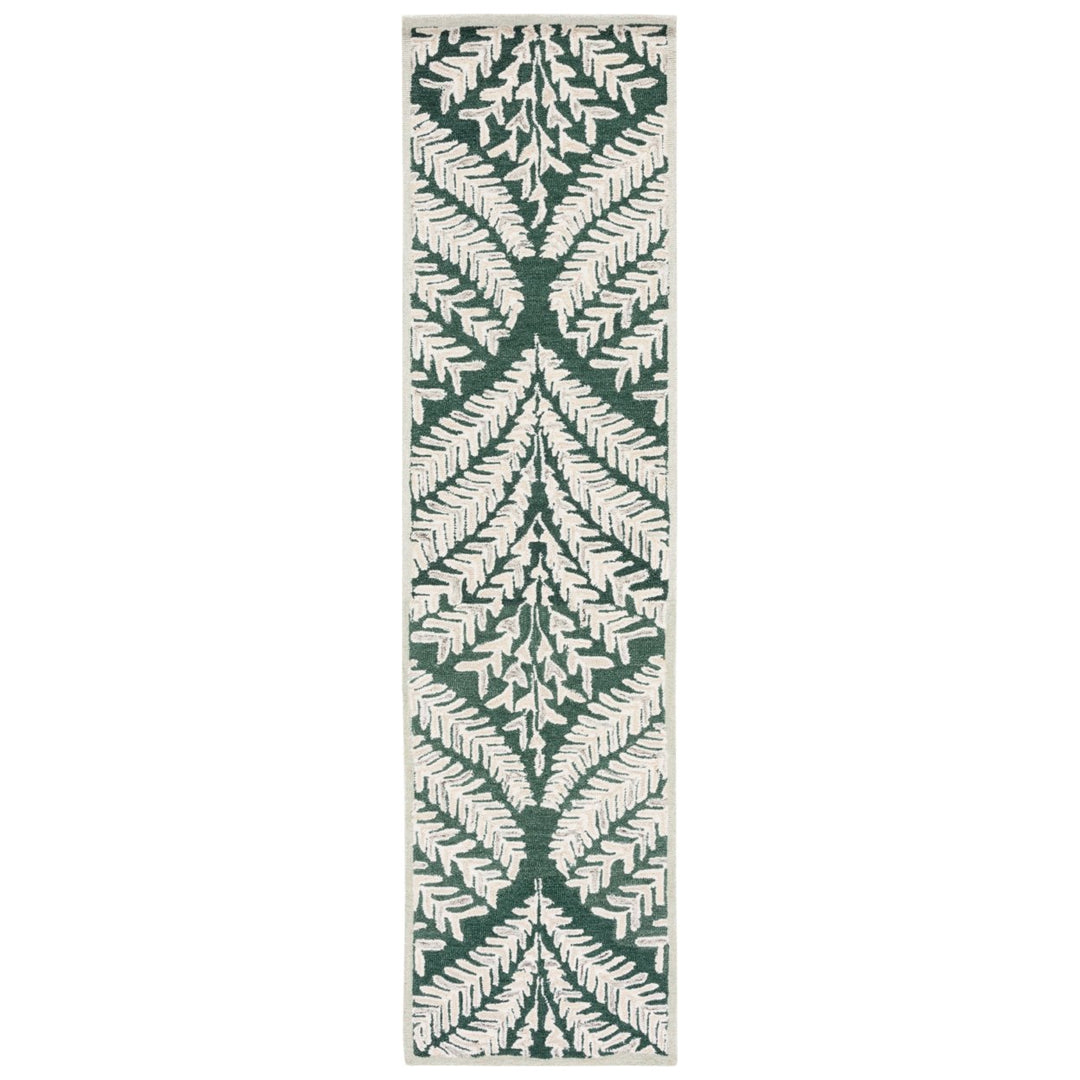 SAFAVIEH Capri CPR208Y Handmade Dark Green / Ivory Rug Image 2