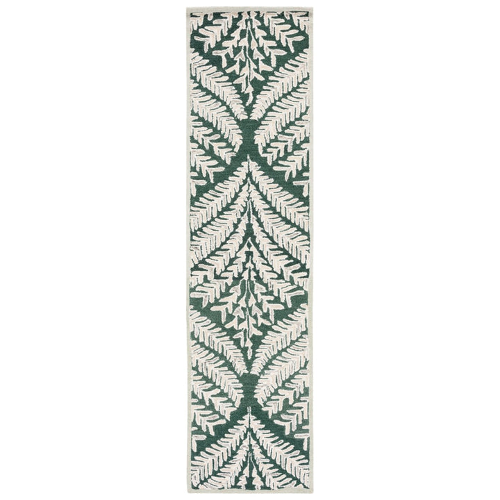 SAFAVIEH Capri CPR208Y Handmade Dark Green / Ivory Rug Image 1