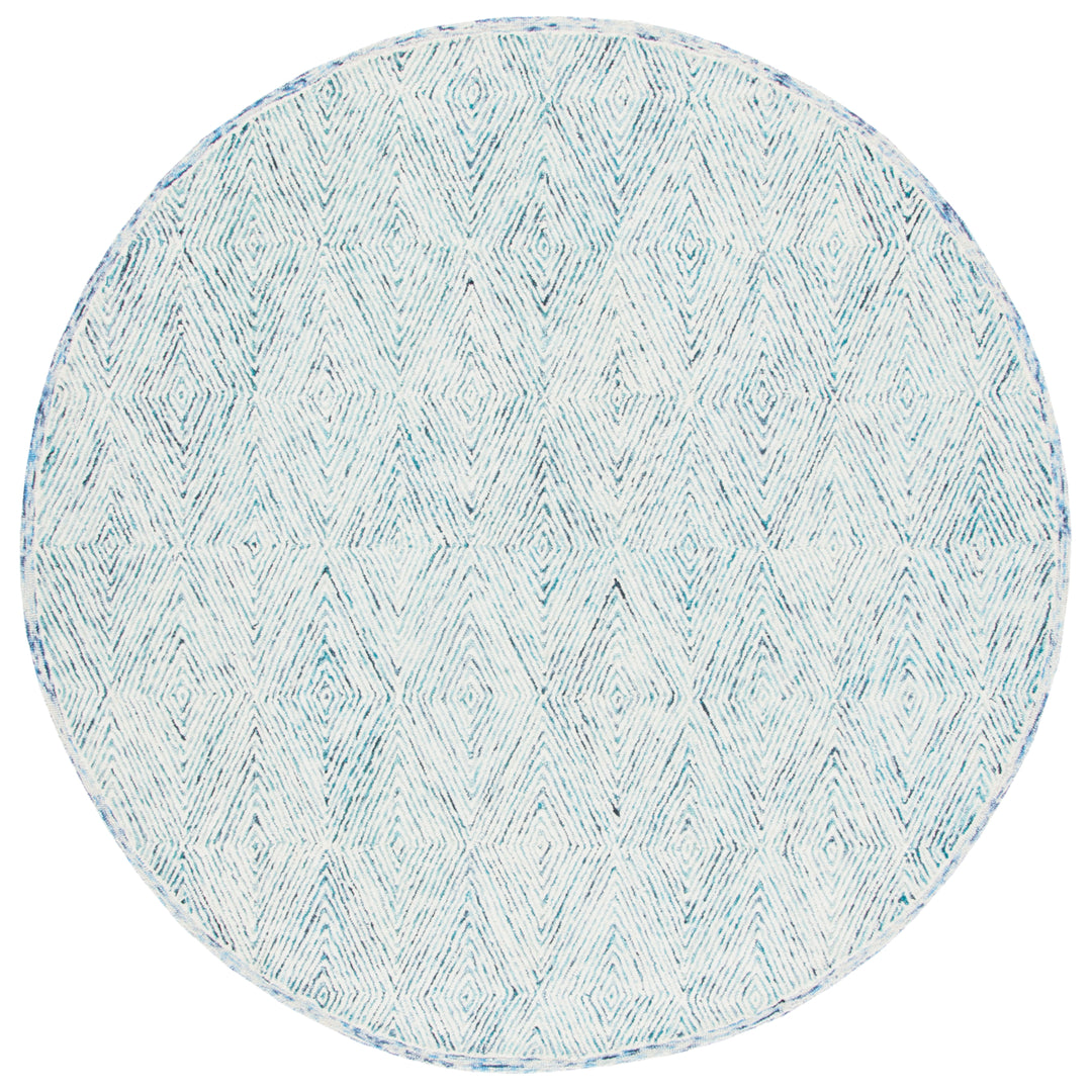 SAFAVIEH Capri CPR213M Handmade Blue / Ivory Rug Image 4