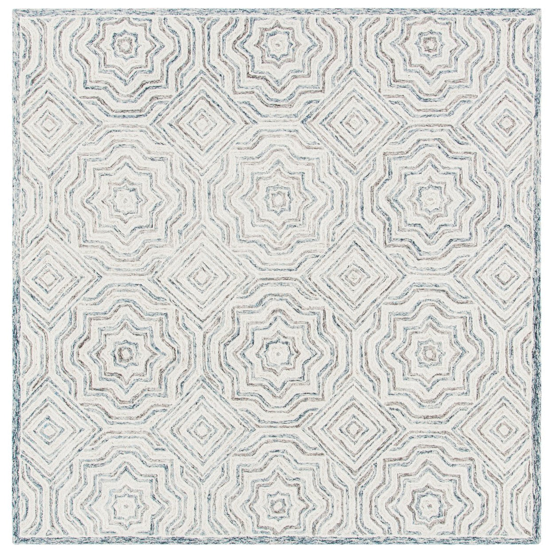 SAFAVIEH Capri CPR215B Handmade Beige / Blue Rug Image 6