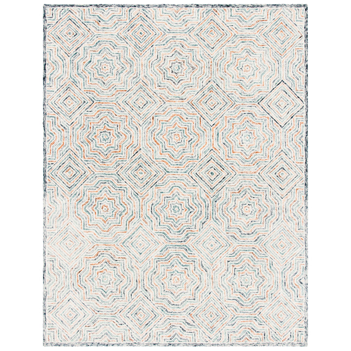 SAFAVIEH Capri Collection CPR215M Handmade Blue/Rust Rug Image 11