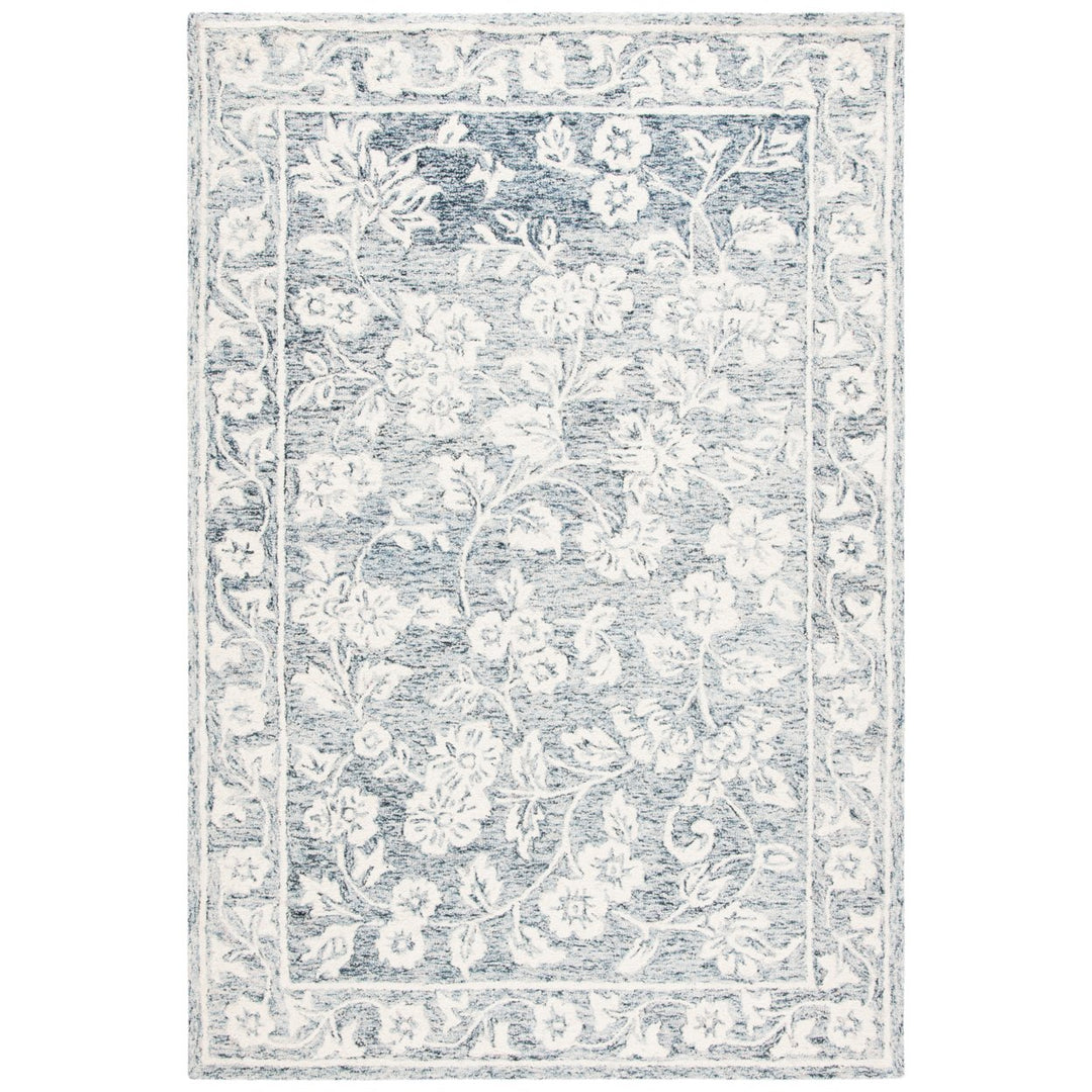 SAFAVIEH Capri CPR216M Handmade Blue / Ivory Rug Image 8