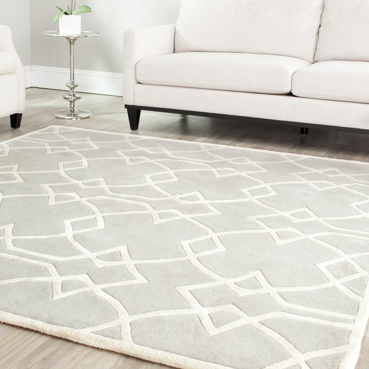 SAFAVIEH Capri CPR343A Handmade Grey / Ivory Rug Image 2