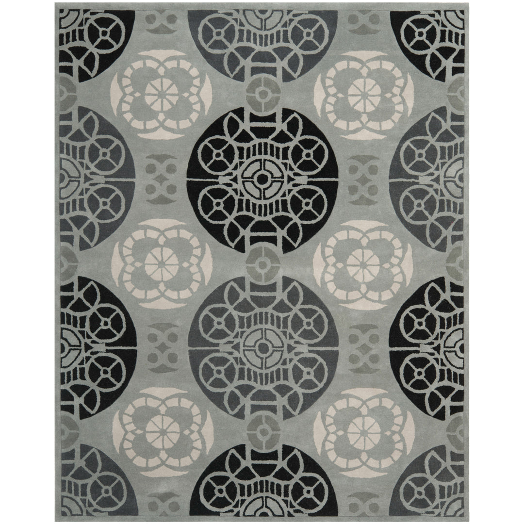 SAFAVIEH Capri CPR353C Handmade Grey / Black Rug Image 1