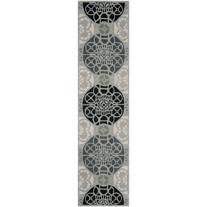 SAFAVIEH Capri CPR353C Handmade Grey / Black Rug Image 3