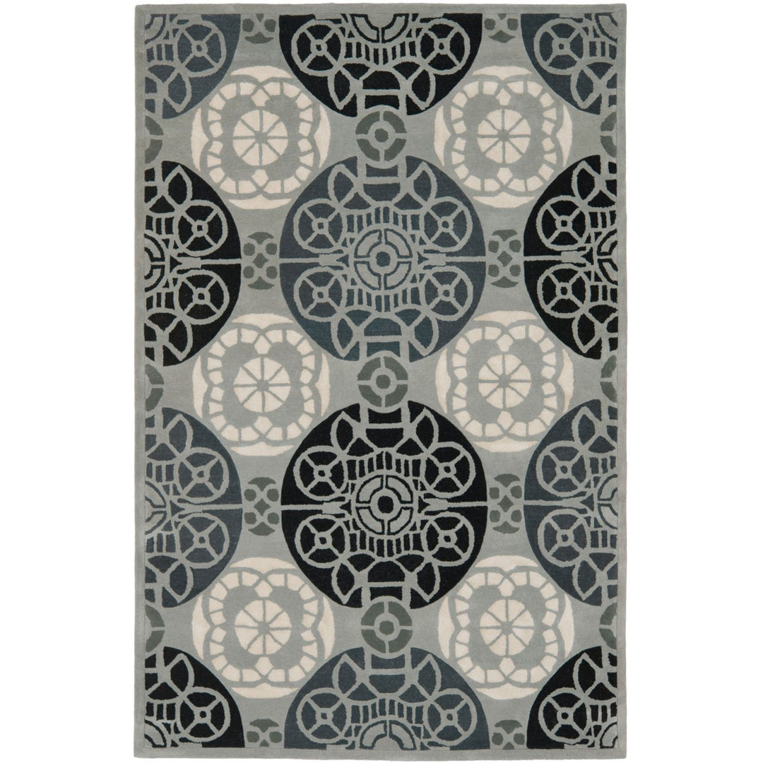 SAFAVIEH Capri CPR353C Handmade Grey / Black Rug Image 6