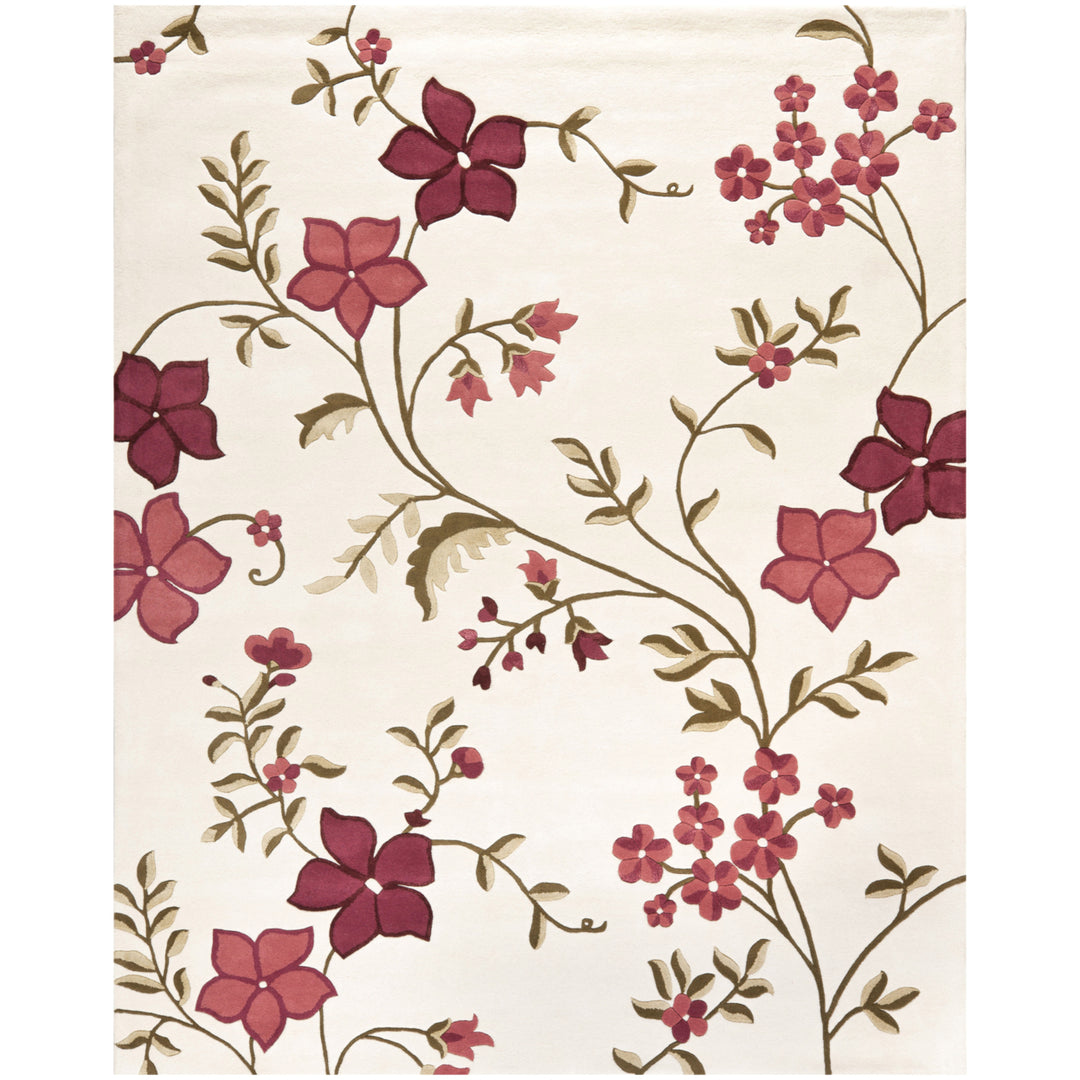 SAFAVIEH Capri CPR354A Handmade Ivory / Purple Rug Image 1