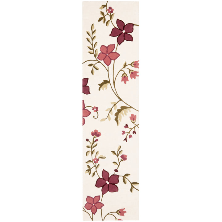 SAFAVIEH Capri CPR354A Handmade Ivory / Purple Rug Image 4