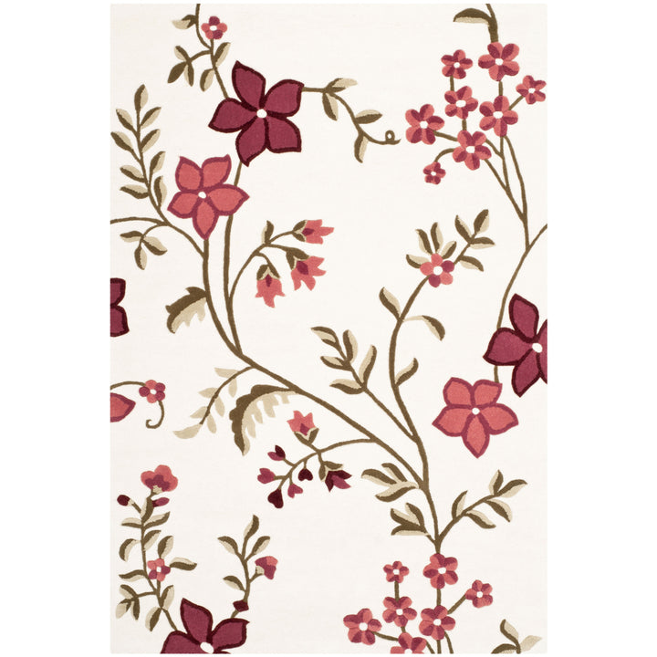 SAFAVIEH Capri CPR354A Handmade Ivory / Purple Rug Image 8