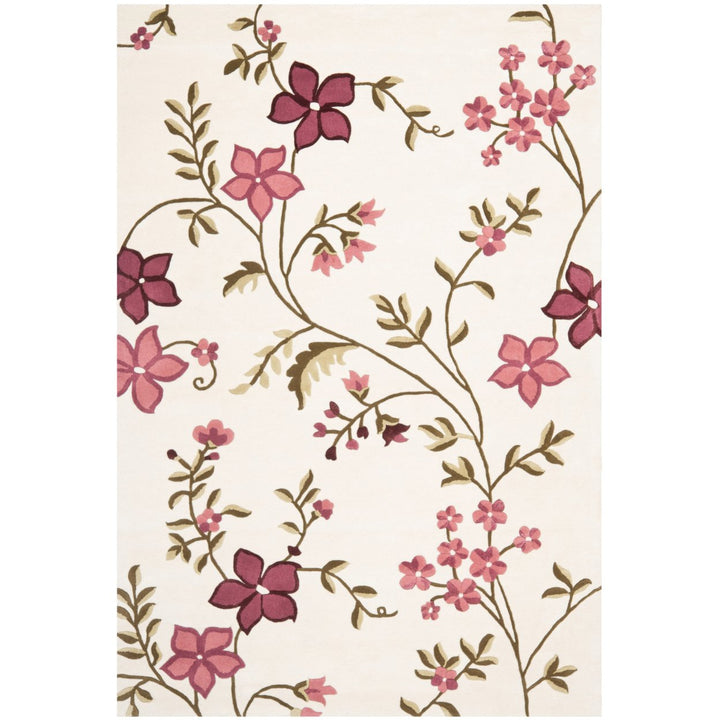 SAFAVIEH Capri CPR354A Handmade Ivory / Purple Rug Image 9