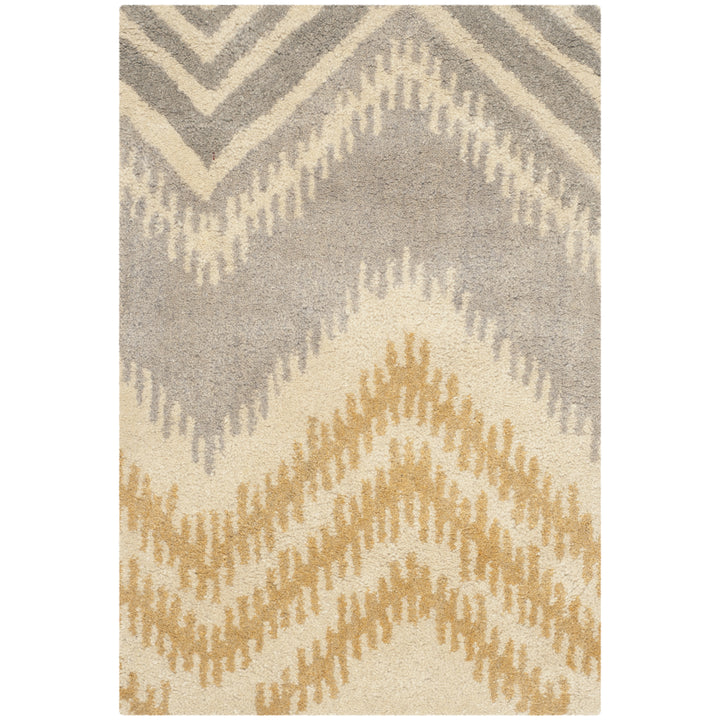 SAFAVIEH Capri Collection CPR445B Handmade Grey/Gold Rug Image 7