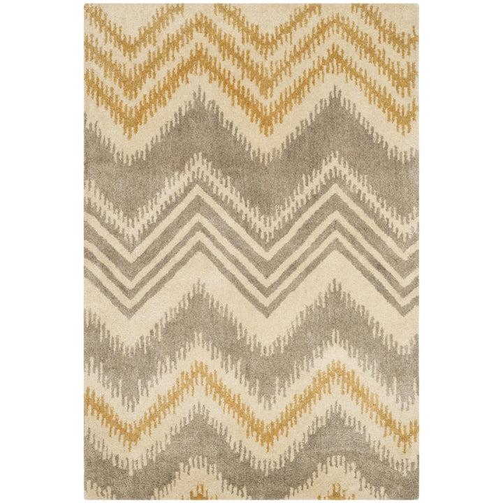 SAFAVIEH Capri Collection CPR445B Handmade Grey/Gold Rug Image 8