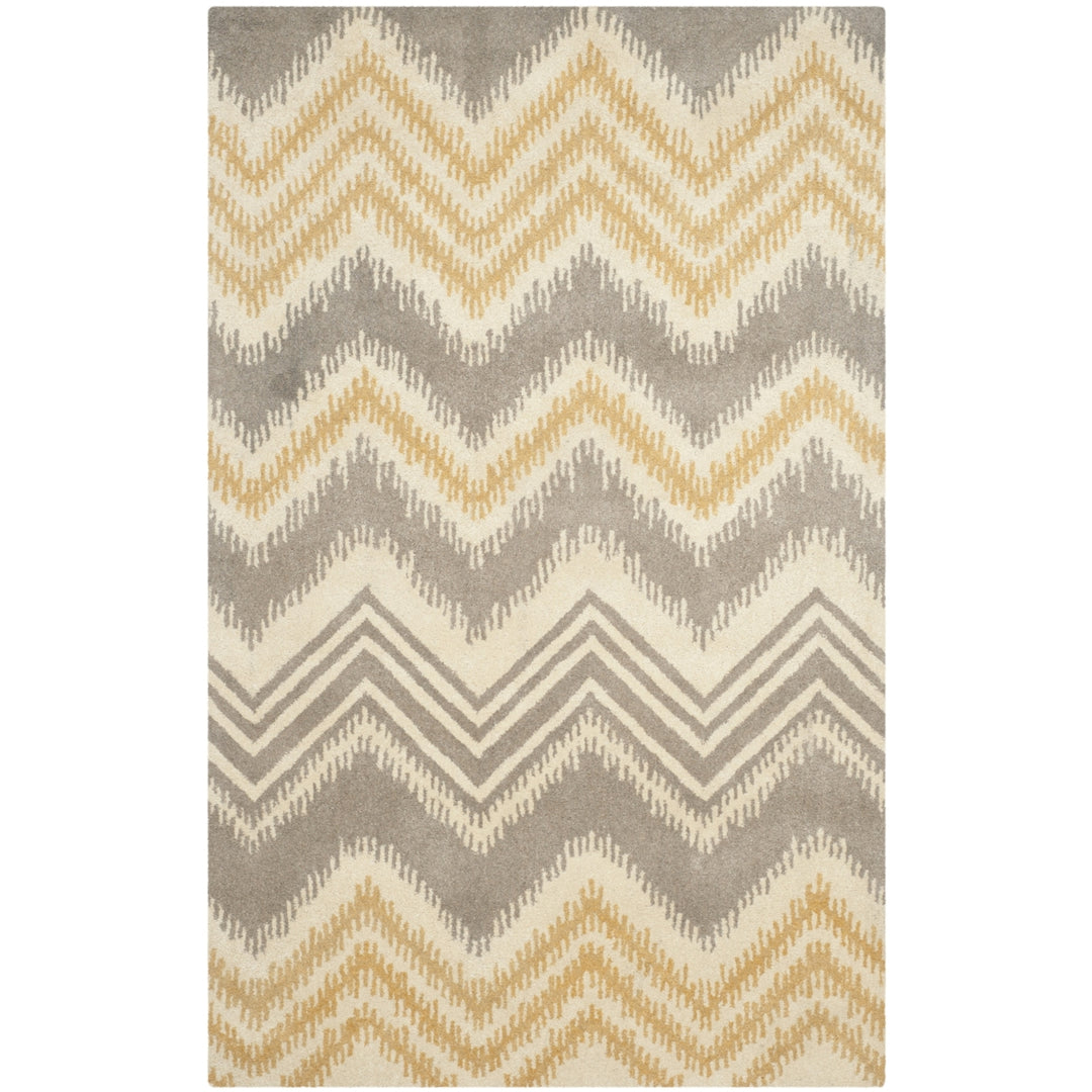 SAFAVIEH Capri Collection CPR445B Handmade Grey/Gold Rug Image 9