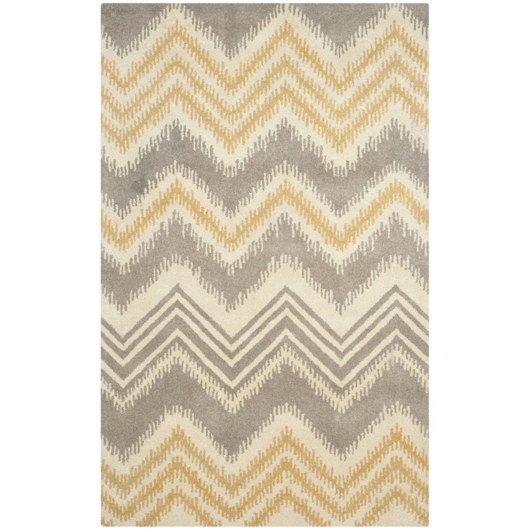 SAFAVIEH Capri Collection CPR445B Handmade Grey/Gold Rug Image 1