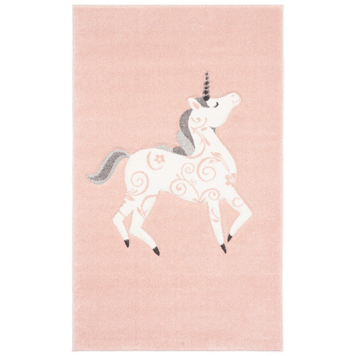 SAFAVIEH Carousel Kids Collection CRK163P Pink/Ivory Rug Image 1