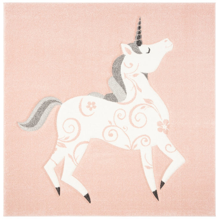 SAFAVIEH Carousel Kids Collection CRK163P Pink/Ivory Rug Image 1