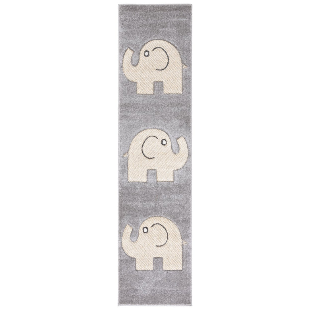 SAFAVIEH Carousel Kids Collection CRK165B Grey/Ivory Rug Image 1