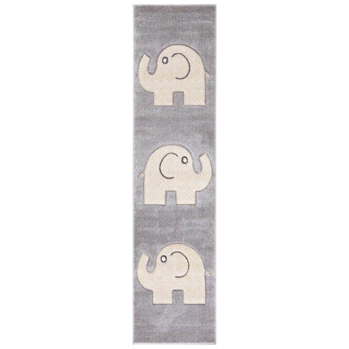 SAFAVIEH Carousel Kids Collection CRK165B Grey/Ivory Rug Image 1